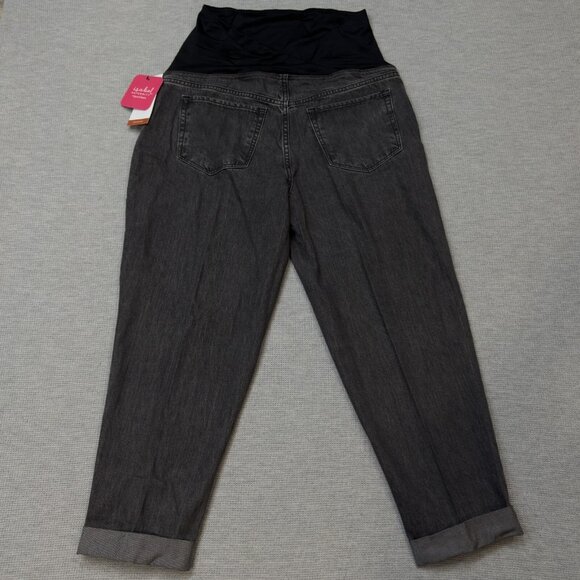 Isabel Maternity By Ingrid Isabel Womens Black Jeans Power Stretch Size 12 NWT - Picture 2 of 16